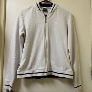 White Nike Quilted Tennis Jacket
